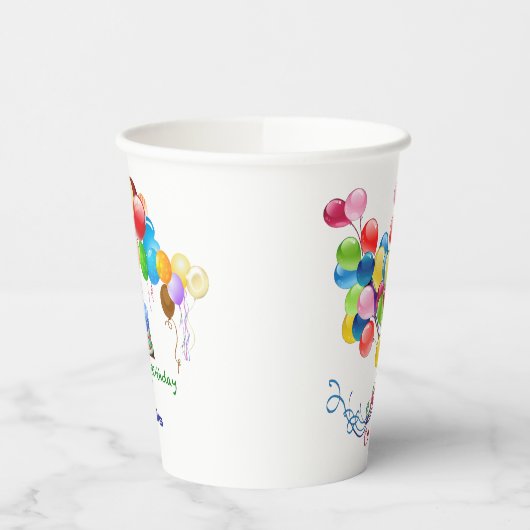 Geburtstags-Papier-Cup Pappbecher (Links)