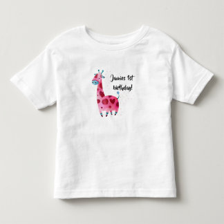 Geburtstags-Party-Ausstattungsentwurf der rosa Kleinkind T-shirt