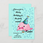 Geburtstags-Party Blobfish Einladung (Vorne/Hinten)