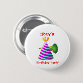 Geburtstags-Party Button (Vorne & Hinten)