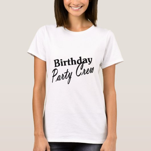 Geburtstags-Party-Crew T-Shirt (Vorderseite)
