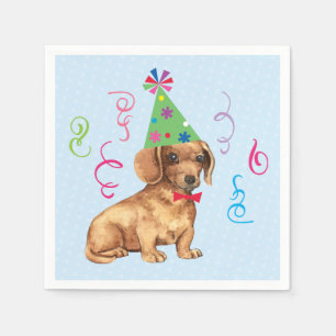 Geburtstags-Party-Dackel Serviette