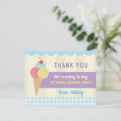 Geburtstags-Party danken Ihnen einladen Dankeskarte (Stehend Vorderseite)