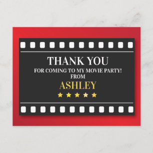 Geburtstags-Party danken Ihnen, Film-Film-Karte zu Dankeskarte