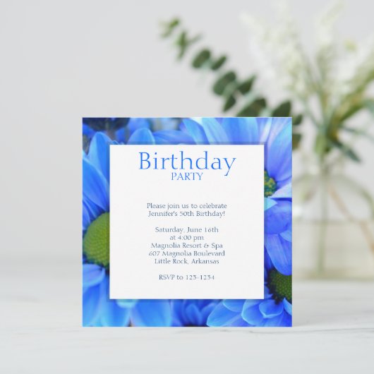 Geburtstags-Party Einladung (Stehend Vorderseite)