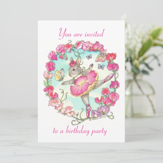 Geburtstags-Party Einladung (Stehend Vorderseite)