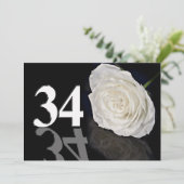 Geburtstags-Party Einladung 34 Jahre alt (Stehend Vorderseite)