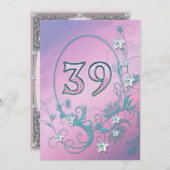 Geburtstags-Party Einladung 39 Jahre alt (Vorne/Hinten)