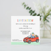 Geburtstags-Party Einladung des (Stehend Vorderseite)