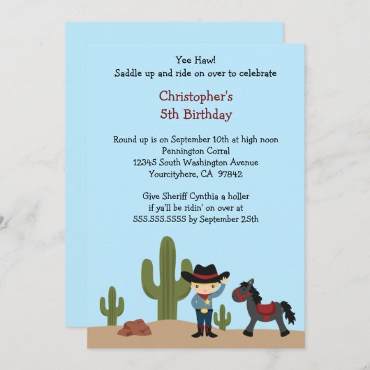 Geburtstags-Party Einladung des (Vorne/Hinten)