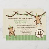 Geburtstags-Party Einladung des schwingaffejungen (Vorne/Hinten)