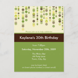 GEBURTSTAGS-PARTY EINLADUNG:: discotek 4 Einladungspostkarte