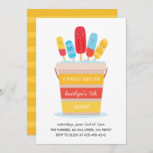 Geburtstags-Party Einladung eines (Vorne/Hinten)