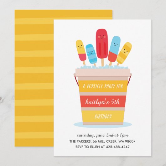 Geburtstags-Party Einladung eines (Vorne/Hinten)