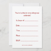 Geburtstags-Party Einladung mit Animemädchen (Rückseite)