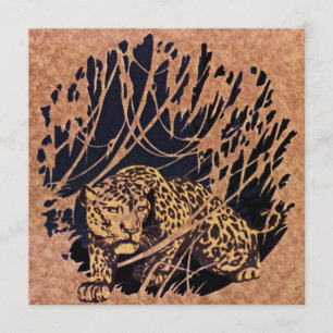 Geburtstags-Party Einladung SAFARI DSCHUNGELCAT