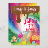 Geburtstags-Party Einladungen Willy Wonka (Vorne/Hinten)