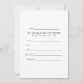 Geburtstags-Party Einladungs-FlugscheinSpoof P Einladung (Rückseite)