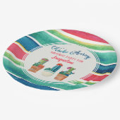 Geburtstags-Party-Fiestanacho-durchschnittliche Pappteller (Schrägansicht)