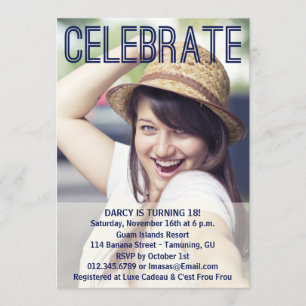 Geburtstags-Party-Foto-Einladungen Einladung