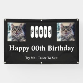 Geburtstags-Party für Zwillinge Banner