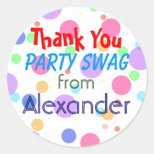 Geburtstags-Party-Geschenk Tasche-Bunt Runder Aufkleber