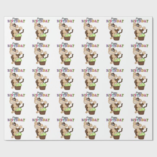 Geburtstags-Party Geschenkpapier (Flach)