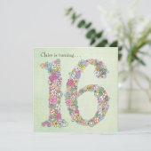 Geburtstags-Party-Gewohnheits-Einladung des Einladung (Stehend Vorderseite)