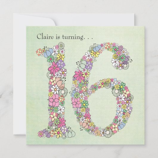 Geburtstags-Party-Gewohnheits-Einladung des Einladung (Vorderseite)