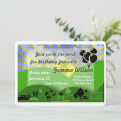 Geburtstags-Party in der Parkeinladung Einladung (Stehend Vorderseite)