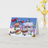 Geburtstags-Party Karte (Gelbe Blume)