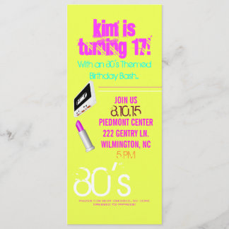 Geburtstags-Party laden | Achtzigerjahre Thema II Einladung
