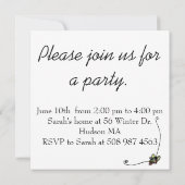 Geburtstags-Party laden ein Einladung (Rückseite)