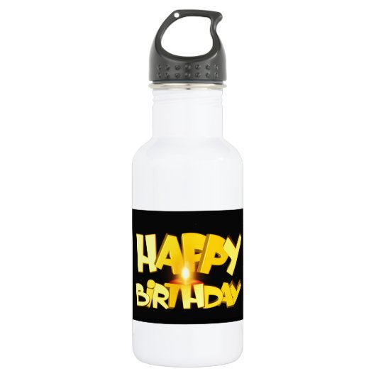Geburtstags-Party-Schicksal Edelstahlflasche (Vorderseite)