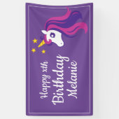 Geburtstags-Partyfahne des kundenspezifischen rosa Banner (Vertikal)