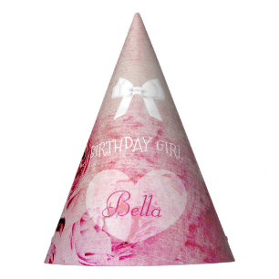 Geburtstags-Partyhut Geburtstagsmädchen Rosa Rosen Partyhütchen