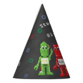 Geburtstags-Partyhüte des Roboters themed Partyhütchen (Links)