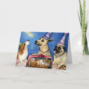 Geburtstags-Partykarte des Hundes Karte