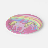 Geburtstags-Partyrosa Teller feenhafte Geschichte (Schrägansicht)