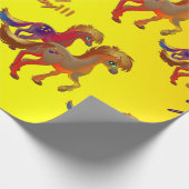 Geburtstags-PferdePackpapier Geschenkpapier (Ecke)