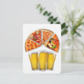 Geburtstags Pizza Party Einladung (Stehend Vorderseite)