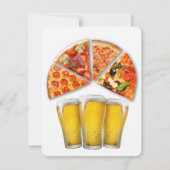 Geburtstags Pizza Party Einladung (Vorderseite)