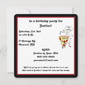 Geburtstags-Pizza-Party Einladung (Rückseite)