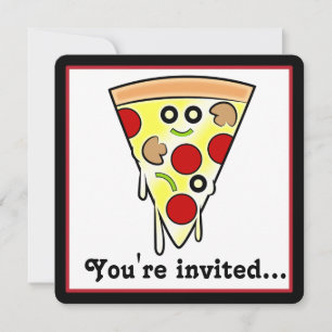Geburtstags-Pizza-Party Einladung