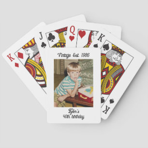 Geburtstags-Poker-Karten mit personalisiertem Vint Spielkarten
