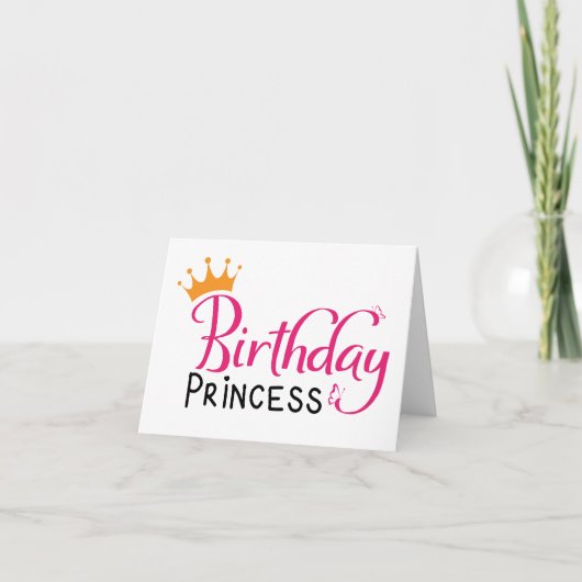 Geburtstags-Princess-Geschenk, Geburtstagsgeschenk Karte (Vorderseite)