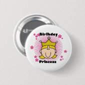 Geburtstags-Prinzessin Button (Vorne & Hinten)