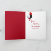 Geburtstags-Puppe mit zartem Bouquet Karte (Innenseite)