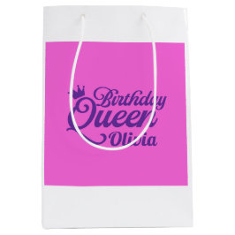 Geburtstags-Queen-Geschenktasche Mittlere Geschenktüte