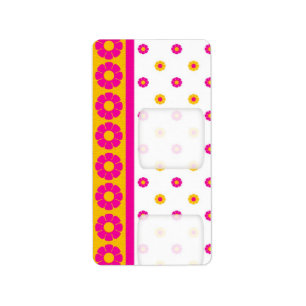 Geburtstags-Retro Adressaufkleber